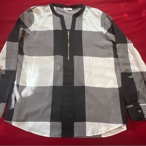 Calvin Klein Monochrome Checkered Top